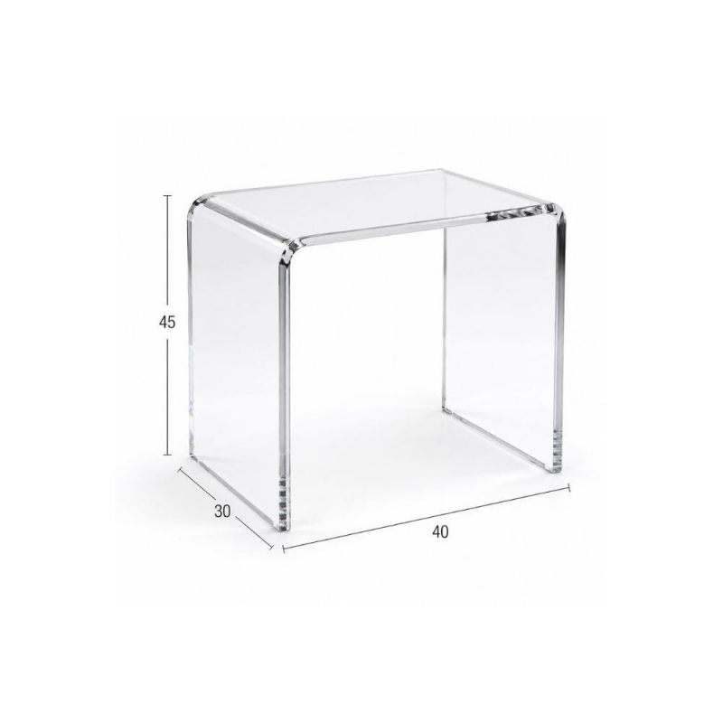 Τραπεζάκι - Κομοδίνο Nextdeco P Shape ακρυλικό διάφανο Υ45x40x30εκ. Τραπεζάκι - Κομοδίνο Nextdeco P Shape ακρυλικό διάφανο Υ45x40x30εκ.