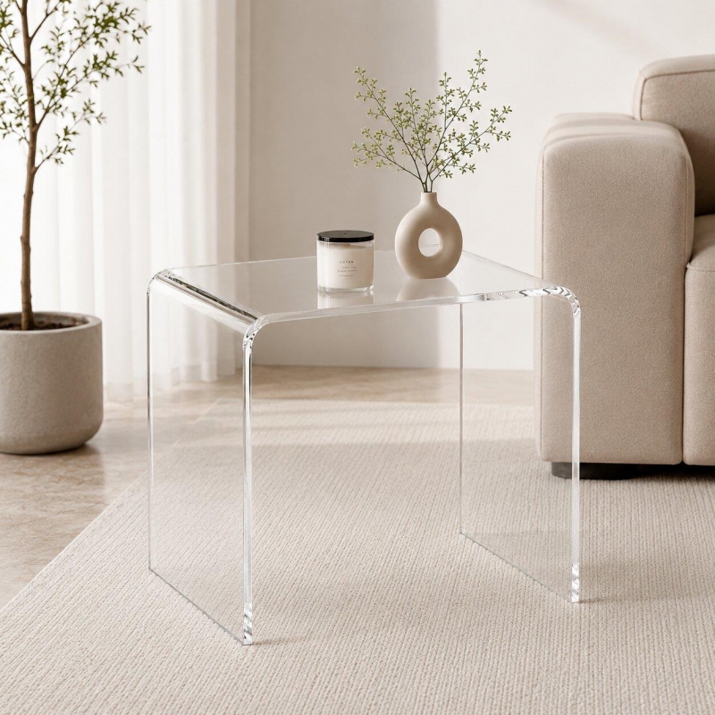 Τραπεζάκι - Κομοδίνο Nextdeco P Shape ακρυλικό διάφανο Υ45x40x30εκ. Τραπεζάκι - Κομοδίνο Nextdeco P Shape ακρυλικό διάφανο Υ45x40x30εκ.