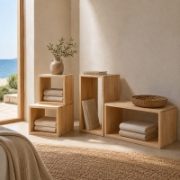 Ορθογώνια ράφια Nextdeco Natural μασίφ ξύλο σετ 2 τεμαχίων 60x30x24εκ. Ορθογώνια ράφια Nextdeco Natural μασίφ ξύλο σετ 2 τεμαχίων 60x30x24εκ.