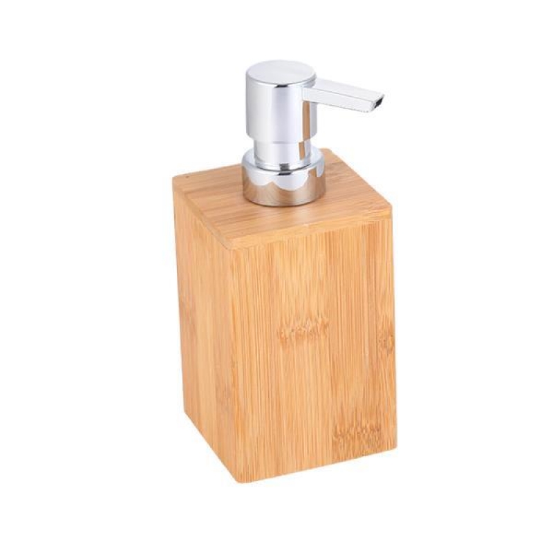 Dispenser για υγρό σαπούνι από bamboo 7x7x16,2εκ. Dispenser για υγρό σαπούνι από bamboo 7x7x16,2εκ.