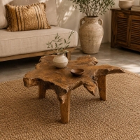 Τραπεζάκι Nextdeco από ανακυκλωμένο ξύλο teak Υ25xM48xΠ45εκ