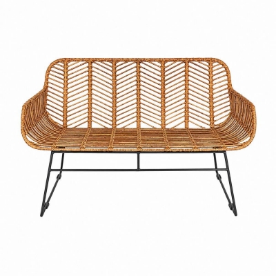 Καναπές-παγκάκι Nextdeco Kalani φυσικό rattan Υ77x112x63εκ.