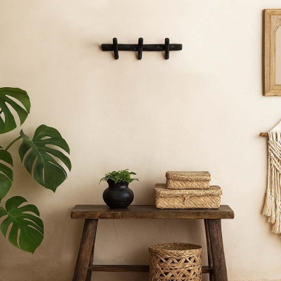 Κρεμάστρα τοίχου Nextdeco Tribeca ανακυκλωμένο ξύλο teak Υ12x5x35εκ.