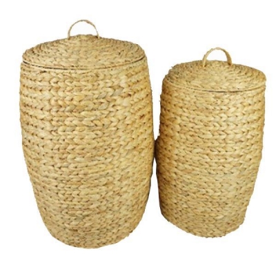 Σετ 2 καλάθια BOHO με καπάκι από rattan Ø39xΥ49εκ. - Ø39xΥ56εκ. Σετ 2 καλάθια BOHO με καπάκι από rattan Ø39xΥ49εκ. - Ø39xΥ56εκ.