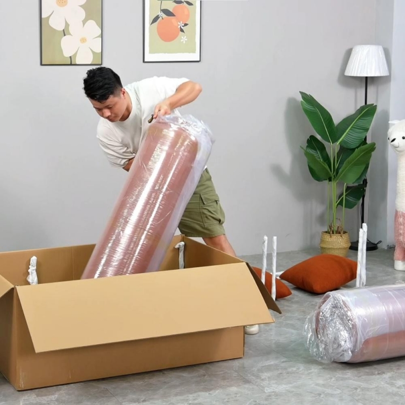 Compressed Nextdeco τριθέσιος καναπές-κρεβάτι κίτρινος 200x100x75εκ.
