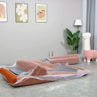 Compressed Nextdeco τριθέσιος καναπές-κρεβάτι κίτρινος 200x100x75εκ.