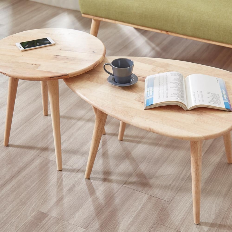 Τραπεζάκια σαλονιού σετ 2 Nextdeco Natural μασίφ ξύλο Υ38,5x70x49,5εκ - Y43xØ45εκ. Τραπεζάκια σαλονιού σετ 2 Nextdeco Natural μασίφ ξύλο Υ38,5x70x49,5εκ - Y43xØ45εκ.
