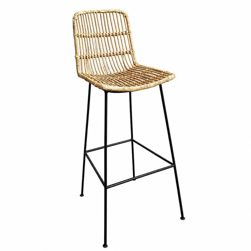 Σκαμπό μπαρ Nextdeco Lolana από φυσικό rattan Υ108x40x49εκ. Σκαμπό μπαρ Nextdeco Lolana από φυσικό rattan Υ108x40x49εκ.