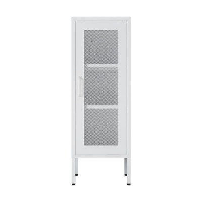 Ντουλάπι μεταλλικό Nextdeco με πλέγμα λευκό Υ102x40x40εκ