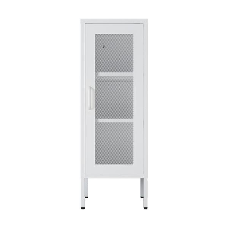 Ντουλάπι μεταλλικό Nextdeco με πλέγμα λευκό Υ102x40x40εκ