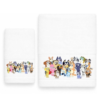 Σετ παιδικές πετσέτες Dogs Family white100% βαμβάκι πεννιε 480gsm