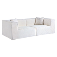 Compressed Nextdeco καναπές τριθέσιος κοτλέ ιβουάρ Υ63x208x101εκ. Compressed Nextdeco καναπές τριθέσιος κοτλέ ιβουάρ Υ63x208x101εκ.