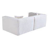 Compressed Nextdeco καναπές τριθέσιος κοτλέ ιβουάρ Υ63x208x101εκ. Compressed Nextdeco καναπές τριθέσιος κοτλέ ιβουάρ Υ63x208x101εκ.