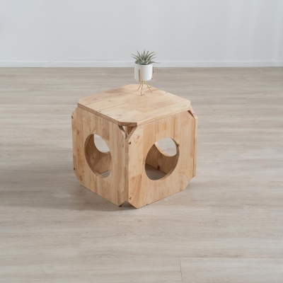 Σπιτάκι γάτας- σκαμπό Nextdeco Natural μασίφ ξύλο 40x40x40εκ. Σπιτάκι γάτας- σκαμπό Nextdeco Natural μασίφ ξύλο 40x40x40εκ.