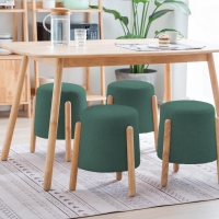 Σκαμπό Nextdeco Natural πράσινο Υ46,5x38x37,5εκ.