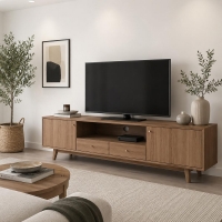 Έπιπλο τηλεόρασης Nextdeco μασίφ ξύλο δρυός Υ45x140x35εκ. Έπιπλο τηλεόρασης Nextdeco μασίφ ξύλο δρυός Υ45x140x35εκ.