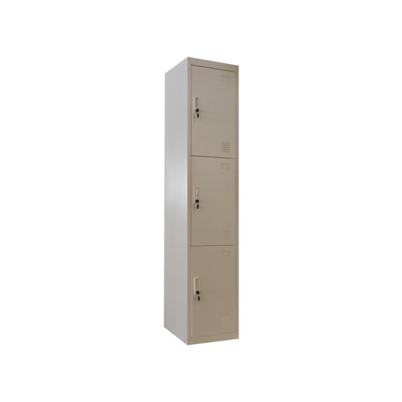 Φοριαμός - Μεταλλική ντουλάπα Nextdeco 3 ντουλάπια με κλειδιά Υ185x38x45εκ βάθος.