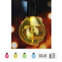 Διακοσμητική γιρλάντα ηλιακή με 10 Led χρωματιστά φωτάκια 50x85mm Διακοσμητική γιρλάντα ηλιακή με 10 Led χρωματιστά φωτάκια 50x85mm