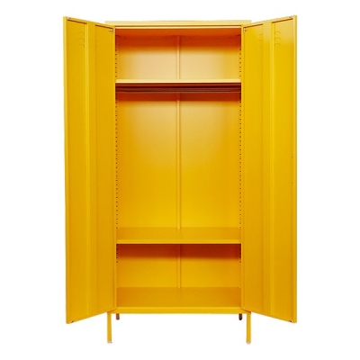 Ντουλάπα μεταλλική Nextdeco δίφυλλη κίτρινη Υ170x76x50εκ.