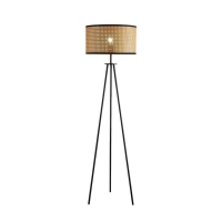 Φωτιστικό δαπέδου rattan με μεταλλική βάση Υ145xØ45εκ. Φωτιστικό δαπέδου rattan με μεταλλική βάση Υ145xØ45εκ.