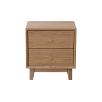 Κομοδίνο Nextdeco μασίφ ξύλο δρυός Υ55x45x35εκ.