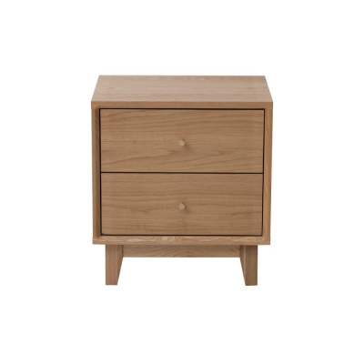 Κομοδίνο Nextdeco μασίφ ξύλο δρυός Υ55x45x35εκ.