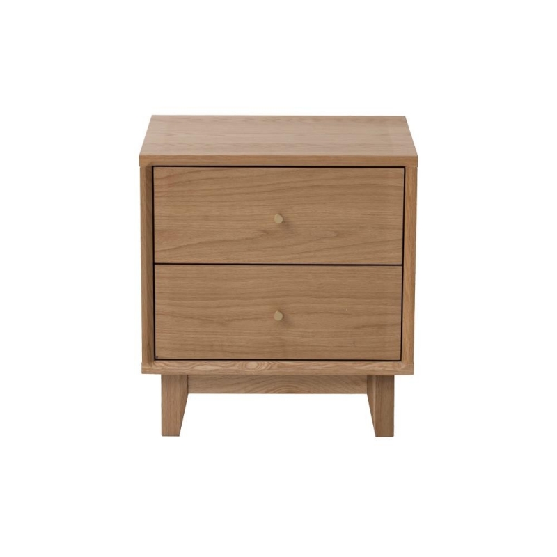 Κομοδίνο Nextdeco μασίφ ξύλο δρυός Υ55x45x35εκ.