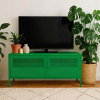 Έπιπλο τηλεόρασης μεταλλικό Nextdeco με ανοιγόμενες πόρτες πράσινο Υ60x118x40εκ. Έπιπλο τηλεόρασης μεταλλικό Nextdeco με ανοιγόμενες πόρτες πράσινο Υ60x118x40εκ.
