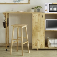 Σκαμπό Nextdeco Natural μασίφ ξύλο Υ72,5×37×39εκ.