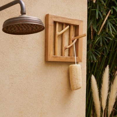 Κρεμάστρα τοίχου Nextdeco Tribeca ανακυκλωμένο ξύλο teak Υ25x11/8x28εκ.