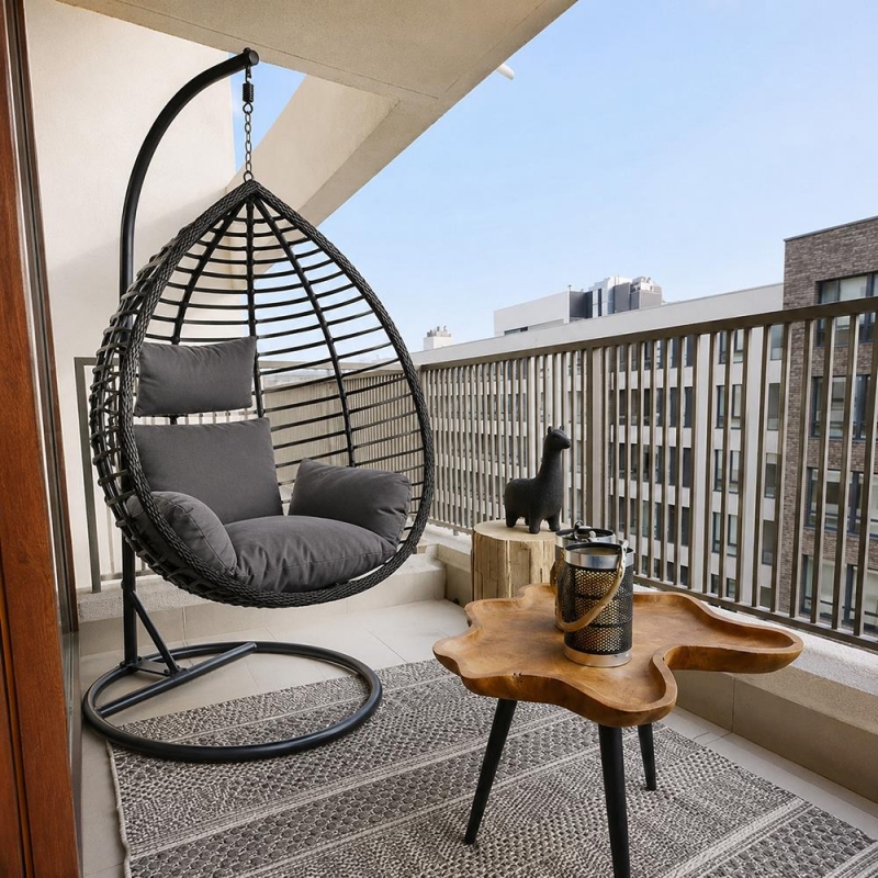 Κρεμαστή Κούνια Nextdeco Nadin rattan με γκρι μαξιλάρια Υ110x118x68εκ. Κρεμαστή Κούνια Nextdeco Nadin rattan με γκρι μαξιλάρια Υ110x118x68εκ.