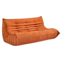 Compressed Nextdeco καναπές τριθέσιος Togo πορτοκαλί Υ70x174x102εκ. Compressed Nextdeco καναπές τριθέσιος Togo πορτοκαλί Υ70x174x102εκ.