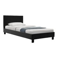 Κρεβάτι Nevil pakoworld 100x200 PU χρώμα μαύρο ματ Κρεβάτι Nevil pakoworld 100x200 PU χρώμα μαύρο ματ