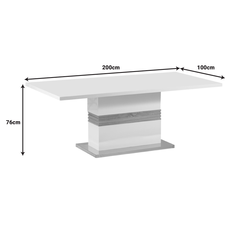 Τραπέζι Zoekrin Inart λευκό mdf 200x100x76εκ Τραπέζι Zoekrin Inart λευκό mdf 200x100x76εκ