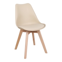 Καρέκλα Gaston pakoworld PP-PU taupe απόχρωση- φυσικό πόδι 43x51x75εκ Καρέκλα Gaston pakoworld PP-PU taupe απόχρωση- φυσικό πόδι 43x51x75εκ