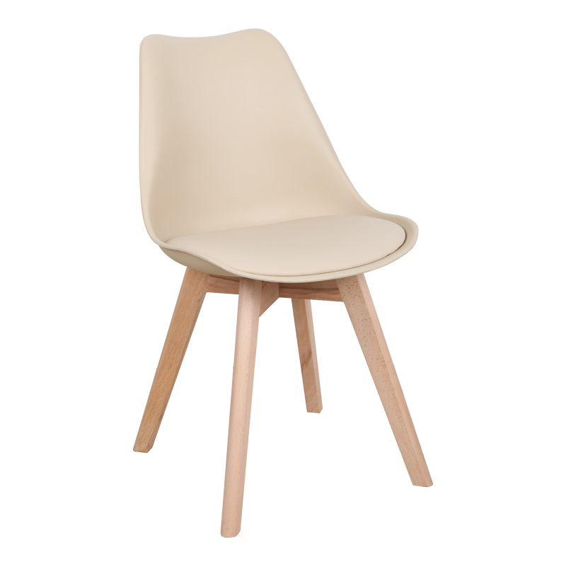 Καρέκλα Gaston pakoworld PP-PU taupe απόχρωση- φυσικό πόδι 43x51x75εκ Καρέκλα Gaston pakoworld PP-PU taupe απόχρωση- φυσικό πόδι 43x51x75εκ