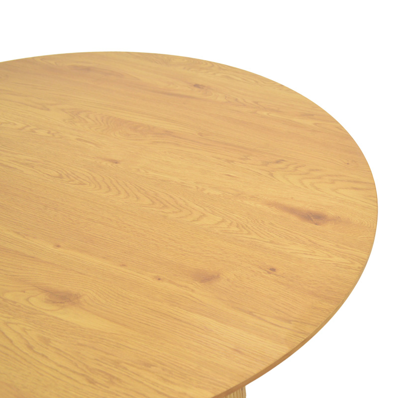 Τραπέζι Karulo pakoworld mdf σε sonoma απόχρωση Φ120x76εκ