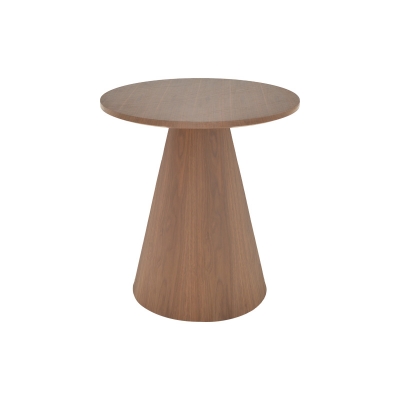 Βοηθητικό τραπέζι Donda pakoworld mdf-μέταλλο καρυδί Φ45x46εκ