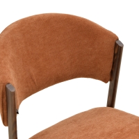 Καρέκλα Dolez pakoworld terracotta ύφασμα-πόδι καρυδί μέταλλο 49x58.5x82εκ