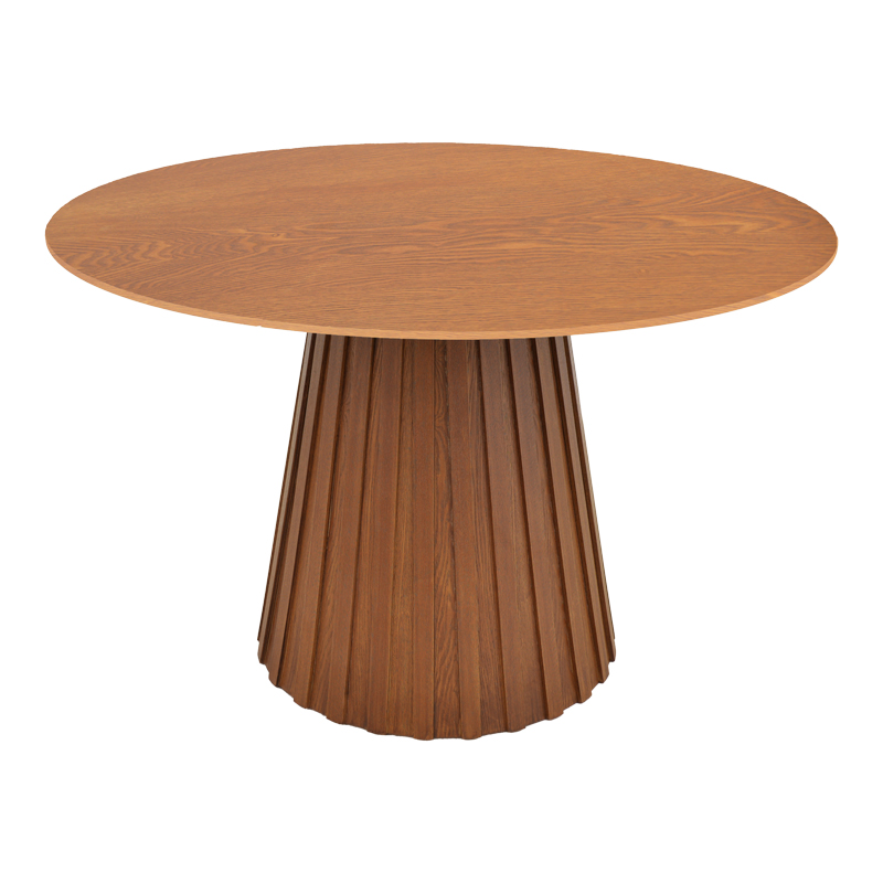 Τραπέζι Franzel pakoworld mdf καρυδί Φ120x75εκ Τραπέζι Franzel pakoworld mdf καρυδί Φ120x75εκ