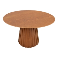 Τραπέζι Franzel pakoworld mdf καρυδί Φ120x75εκ Τραπέζι Franzel pakoworld mdf καρυδί Φ120x75εκ