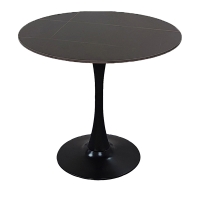 Tραπέζι Balou pakoworld sintered stone σε μαύρη απόχρωση με όψη μαρμάρου-βάση μαύρο μέταλλο Φ120x73εκ Tραπέζι Balou pakoworld sintered stone σε μαύρη απόχρωση με όψη μαρμάρου-βάση μαύρο μέταλλο Φ120x73εκ