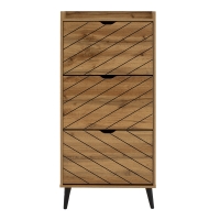 Παπουτσοθήκη Thelma pakoworld 12 ζεύγων oak 60x23.8x131.6εκ Παπουτσοθήκη Thelma pakoworld 12 ζεύγων oak 60x23.8x131.6εκ
