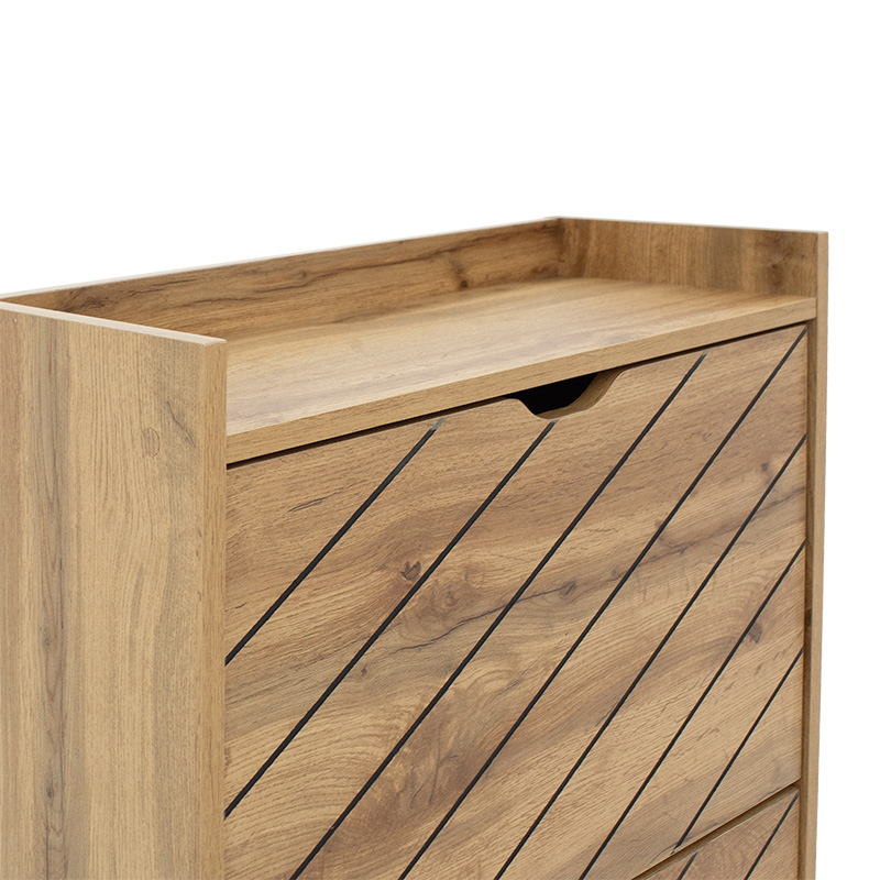 Παπουτσοθήκη Thelma pakoworld 12 ζεύγων oak 60x23.8x131.6εκ Παπουτσοθήκη Thelma pakoworld 12 ζεύγων oak 60x23.8x131.6εκ