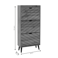 Παπουτσοθήκη Thelma pakoworld 12 ζεύγων oak 60x23.8x131.6εκ Παπουτσοθήκη Thelma pakoworld 12 ζεύγων oak 60x23.8x131.6εκ