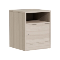 Κομοδίνο Foly pakoworld με ένα ντουλάπι γκρι oak 40x40x50εκ
