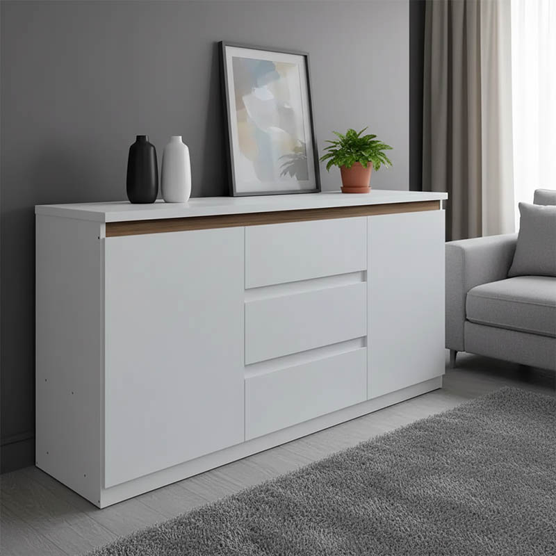 Μπουφές Chiemo pakoworld λευκό 160x40x93.6εκ Μπουφές Chiemo pakoworld λευκό 160x40x93.6εκ