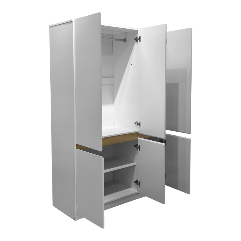 Ντουλάπα τρίφυλλη Merzia pakoworld sonoma-λευκό 120x46.5x183εκ Ντουλάπα τρίφυλλη Merzia pakoworld sonoma-λευκό 120x46.5x183εκ