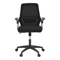 Καρέκλα γραφείου Reji pakoworld mesh ύφασμα μαύρο 58x60x89-99εκ
