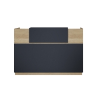Γραφείο reception Lotus pakoworld σε χρώμα φυσικό - ανθρακί 140x70x110εκ